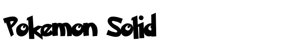 Pokemon Solid font